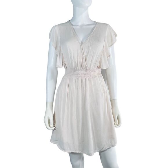 Forever 21 Fit & Flare Mini Dress Light Pink Medium - Picture 1 of 9